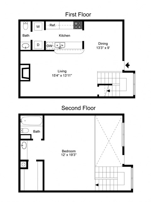 Davenport Apartments Floor Plan A14 Floor Plan A14 at Davenport Apartments in Dallas, TX
